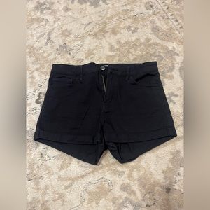 H&M Short Twill Shorts, Black, Size 6